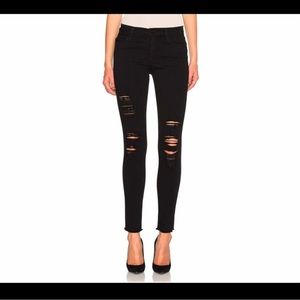 FRAME Denim Le High Skinny Jean in Noir Jefferson 28